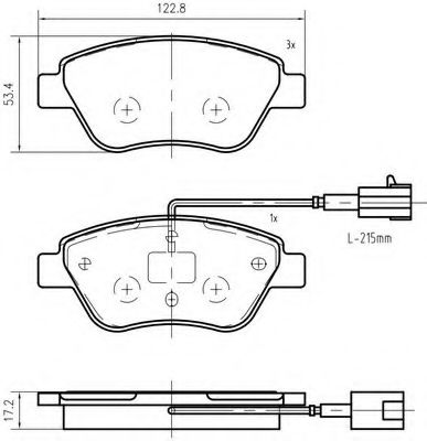 set placute frana,frana disc