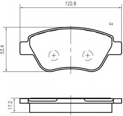 set placute frana,frana disc