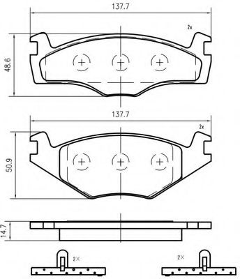 set placute frana,frana disc