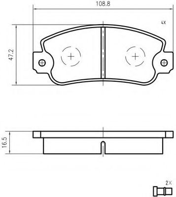 set placute frana,frana disc