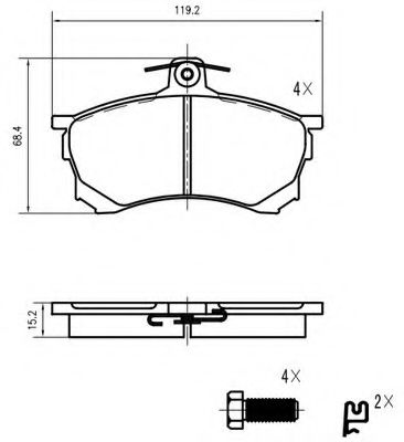 set placute frana,frana disc