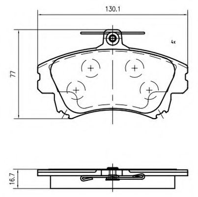 set placute frana,frana disc