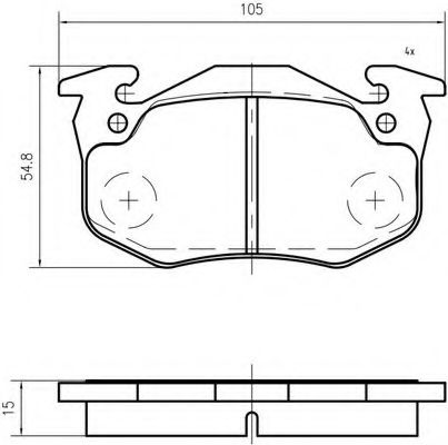 set placute frana,frana disc