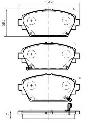 set placute frana,frana disc