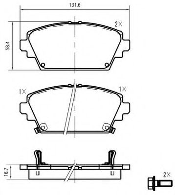 set placute frana,frana disc