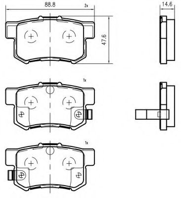 set placute frana,frana disc