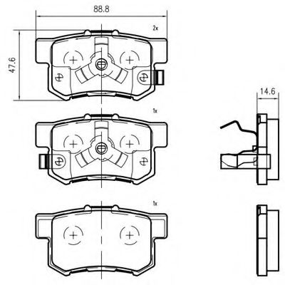 set placute frana,frana disc