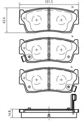 set placute frana,frana disc