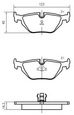 set placute frana,frana disc