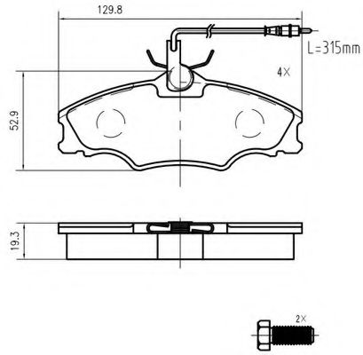 set placute frana,frana disc