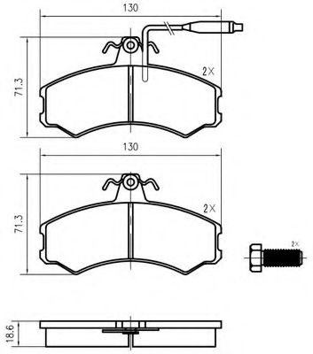 set placute frana,frana disc