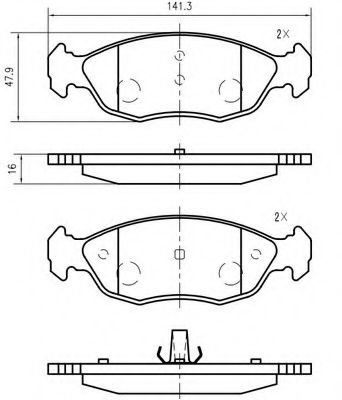 set placute frana,frana disc