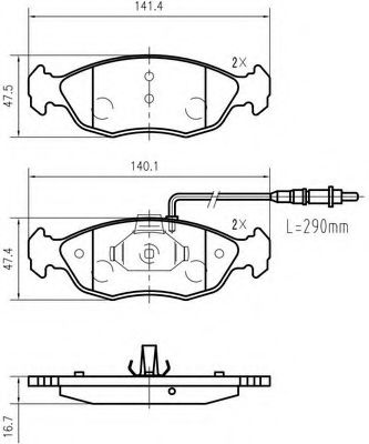 set placute frana,frana disc