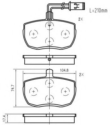 set placute frana,frana disc