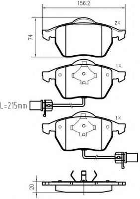 set placute frana,frana disc