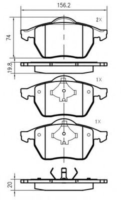 set placute frana,frana disc