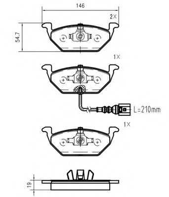 set placute frana,frana disc