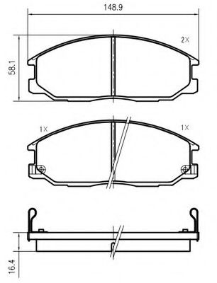 set placute frana,frana disc