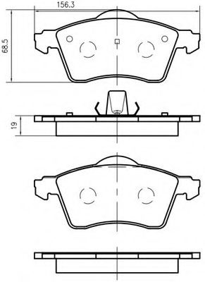 set placute frana,frana disc