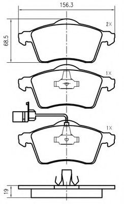 set placute frana,frana disc