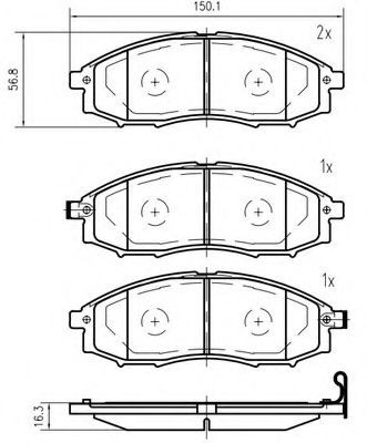 set placute frana,frana disc