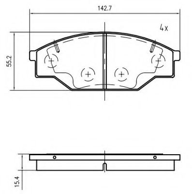 set placute frana,frana disc