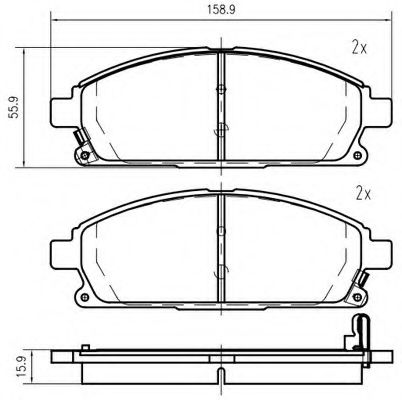 set placute frana,frana disc