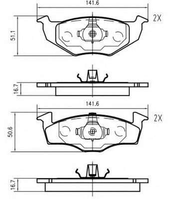 set placute frana,frana disc