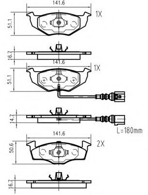 set placute frana,frana disc