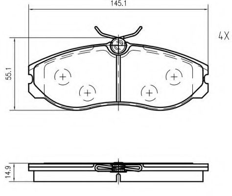 set placute frana,frana disc