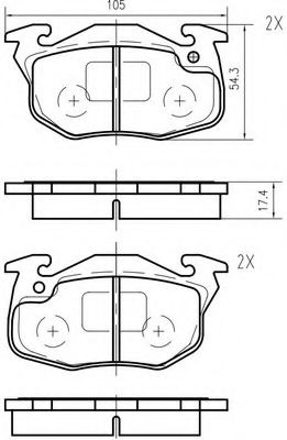 set placute frana,frana disc