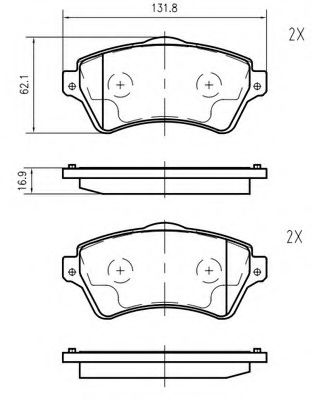 set placute frana,frana disc