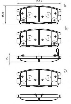 set placute frana,frana disc