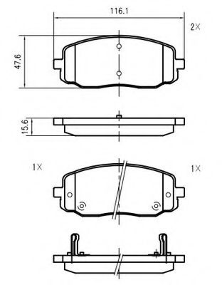 set placute frana,frana disc