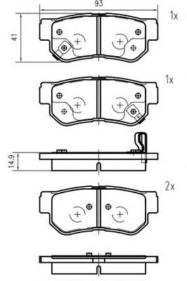 set placute frana,frana disc