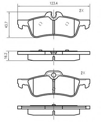 set placute frana,frana disc