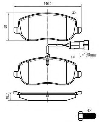 set placute frana,frana disc