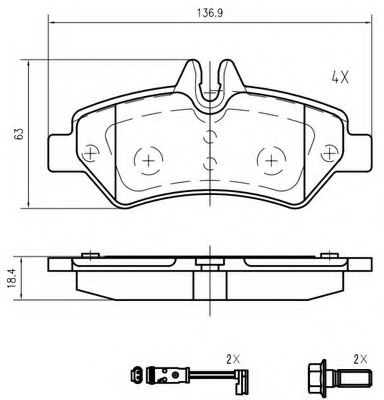 set placute frana,frana disc