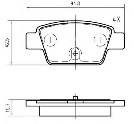 set placute frana,frana disc