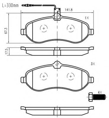 set placute frana,frana disc