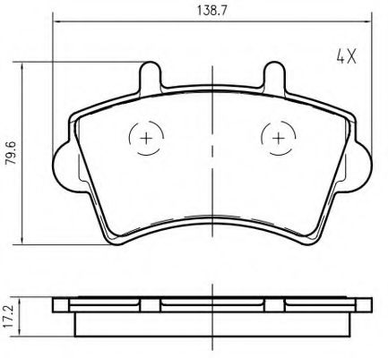 set placute frana,frana disc