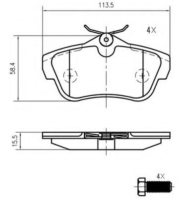 set placute frana,frana disc