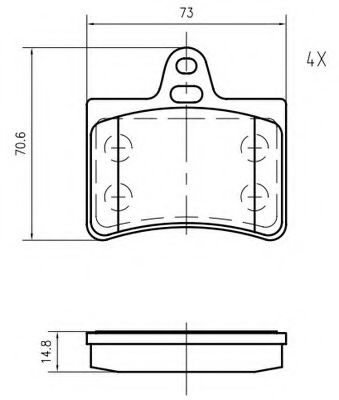 set placute frana,frana disc