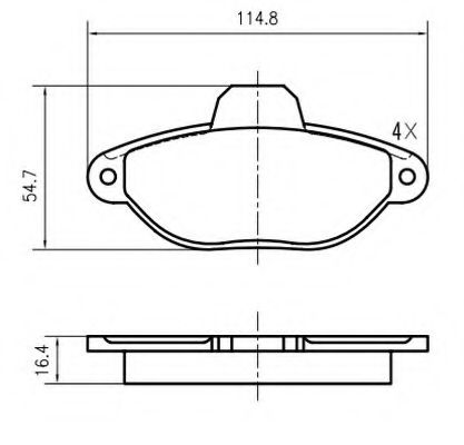 set placute frana,frana disc