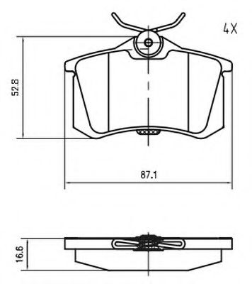 set placute frana,frana disc