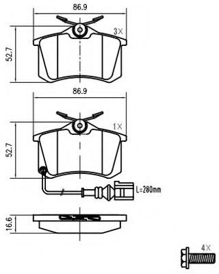 set placute frana,frana disc