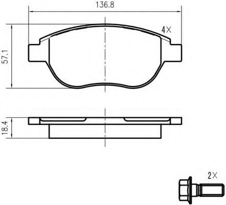 set placute frana,frana disc