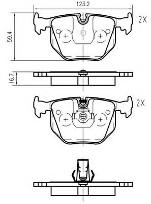 set placute frana,frana disc