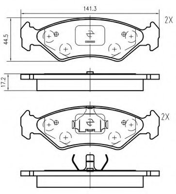 set placute frana,frana disc