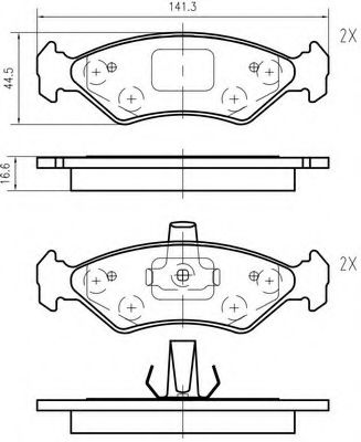 set placute frana,frana disc